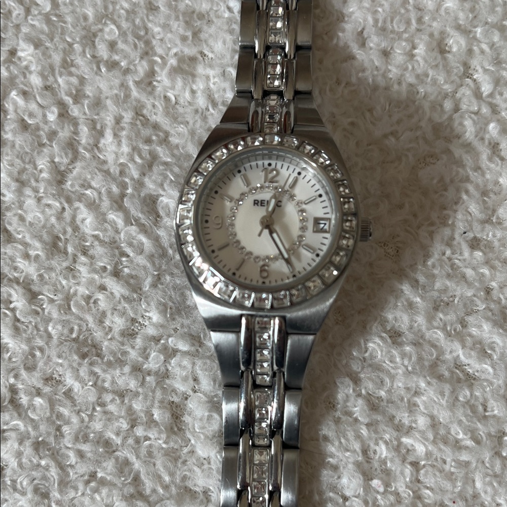 Relic Women's Silver Watch with Crystal Accents